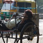 Rickshaw snoozing